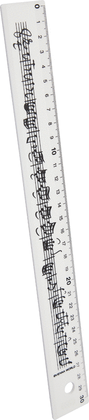 Line of notes Ruler 30 cm white