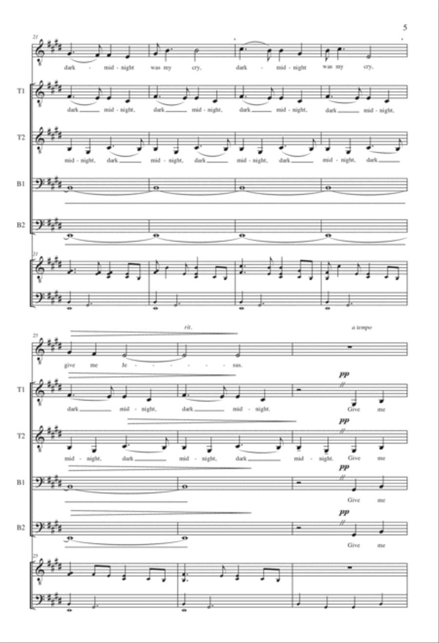 Give Me Jesus TTBB scores gallery preview page 5