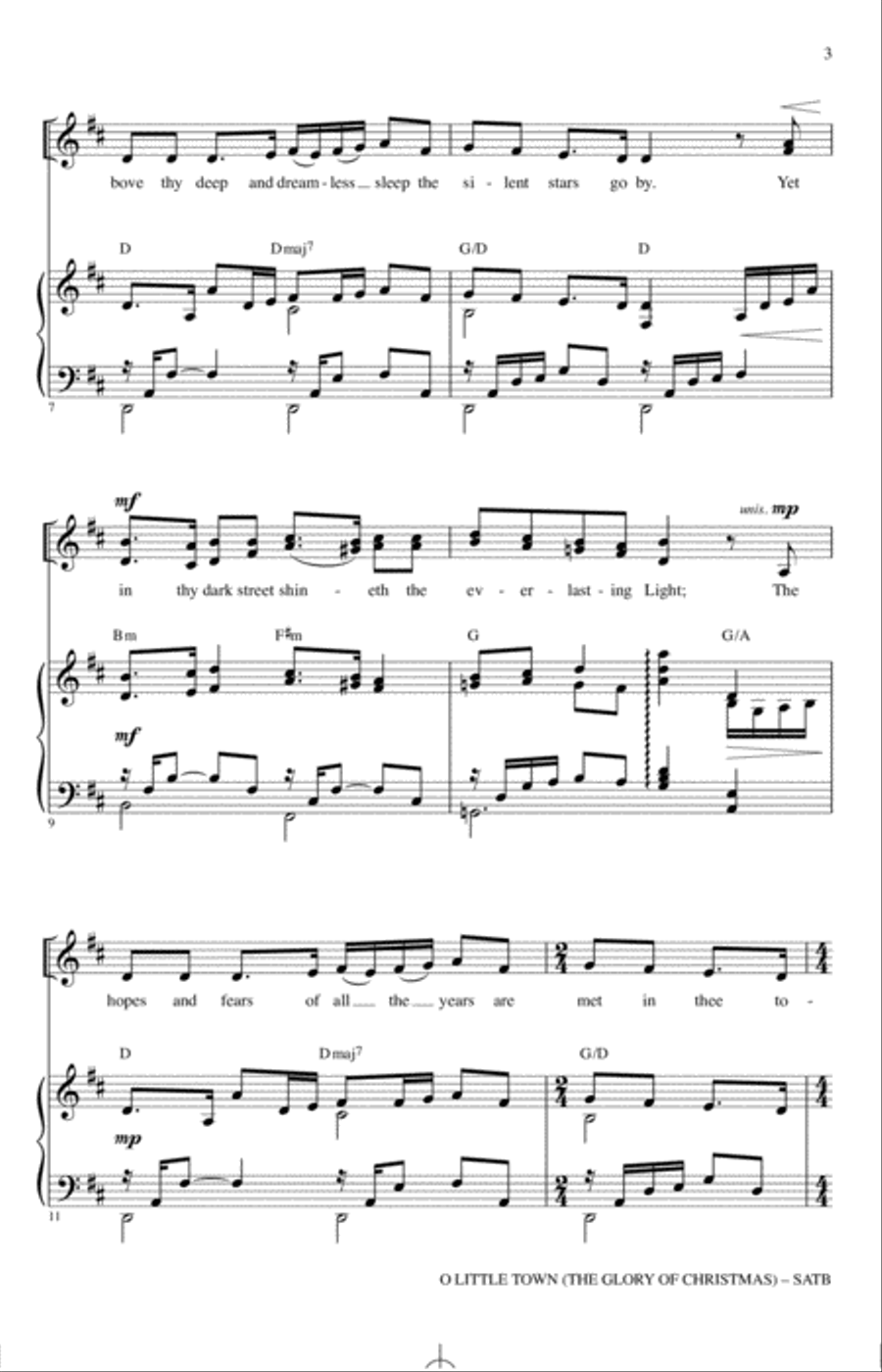 O Little Town (The Glory Of Christmas) 4-Part scores gallery preview page 2