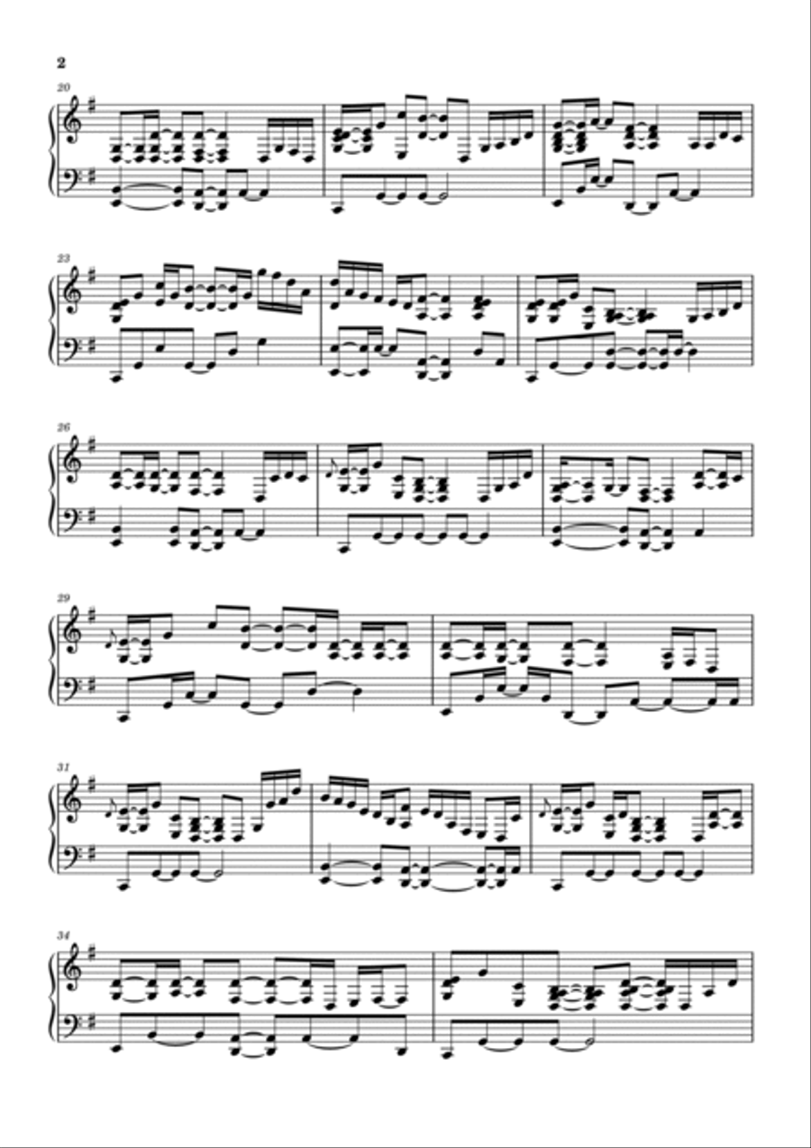 Learning To Fly Learning To Fly Piano Solo scores gallery preview page 2