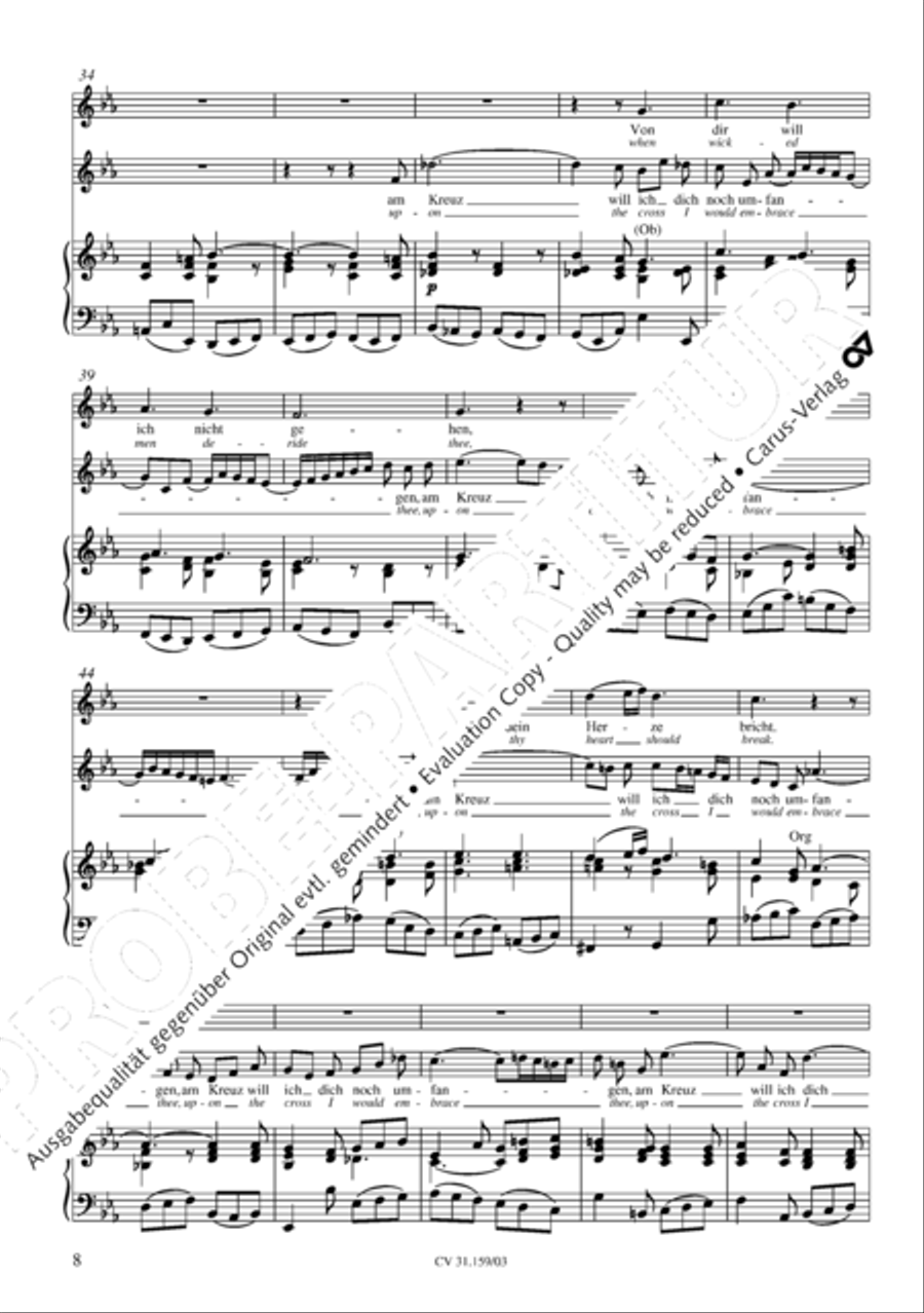 Come ye, our way is up to Jerusalem (Sehet, wir gehn hinauf gen Jerusalem) 4-Part scores gallery preview page 9
