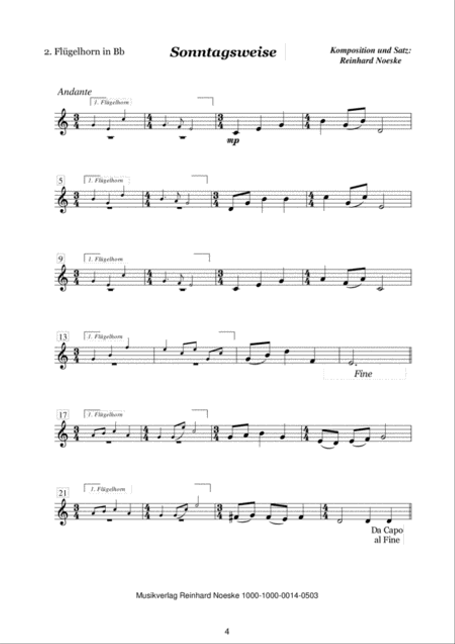 Acht Bläserweisen im alpenländischen Stil für Blechbläserquintett Brass Ensemble scores gallery preview page 6