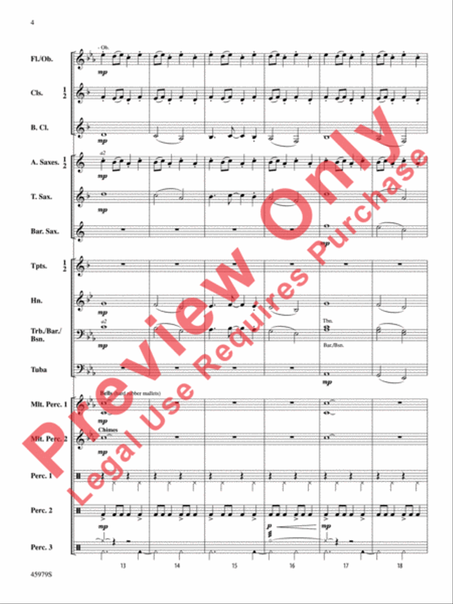 Ring, Ring, Ring! Ring, Ring, Ring! Concert Band scores gallery preview page 5