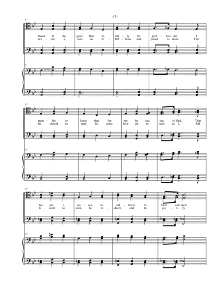 I Stand All Amazed - men's quartet or men's choir with piano accompaniment TTBB scores gallery preview page 3