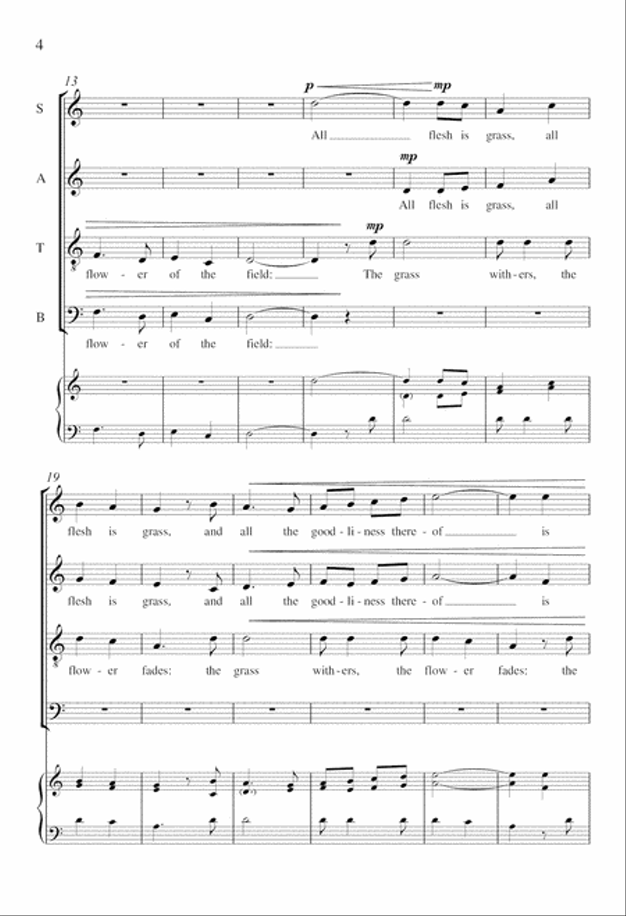 All Flesh Is Grass from Suite Remembrance 4-Part scores gallery preview page 3