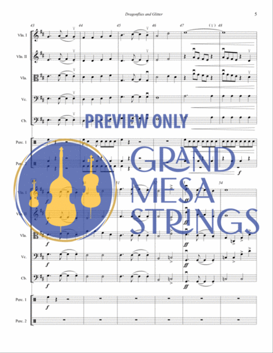 Dragonflies and Glitter String Orchestra scores gallery preview page 6