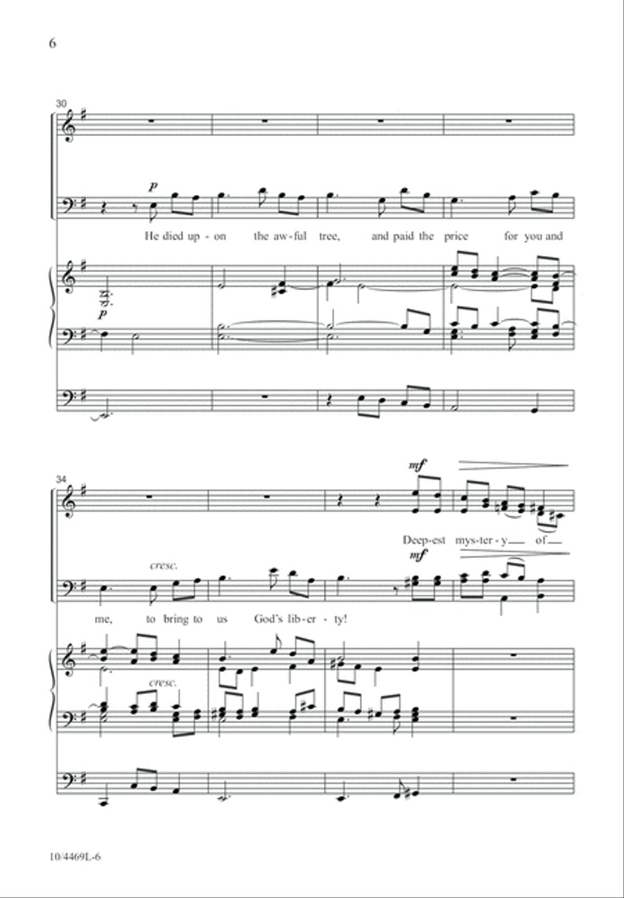 Deepest Mystery of Love 4-Part scores gallery preview page 7