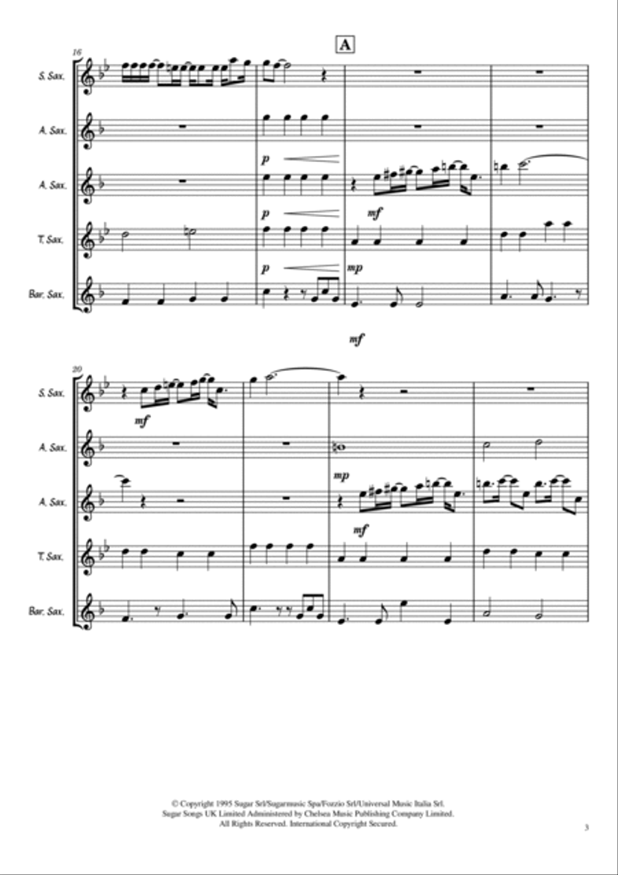 Vivo Per Lei Woodwind Quartet scores gallery preview page 3