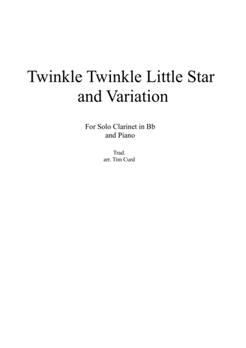 Twinkle Twinkle Little Star and Variation for Clarinet in Bb and Piano image number null
