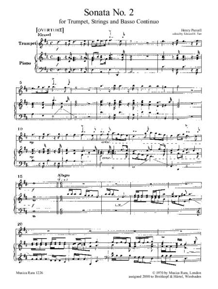 Sonata da Camera in C major Op. 4
