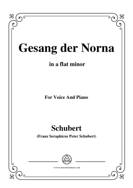 Schubert-Gesang der Norna,Op.85 No.2,in a flat minor,for Voice&Piano image number null