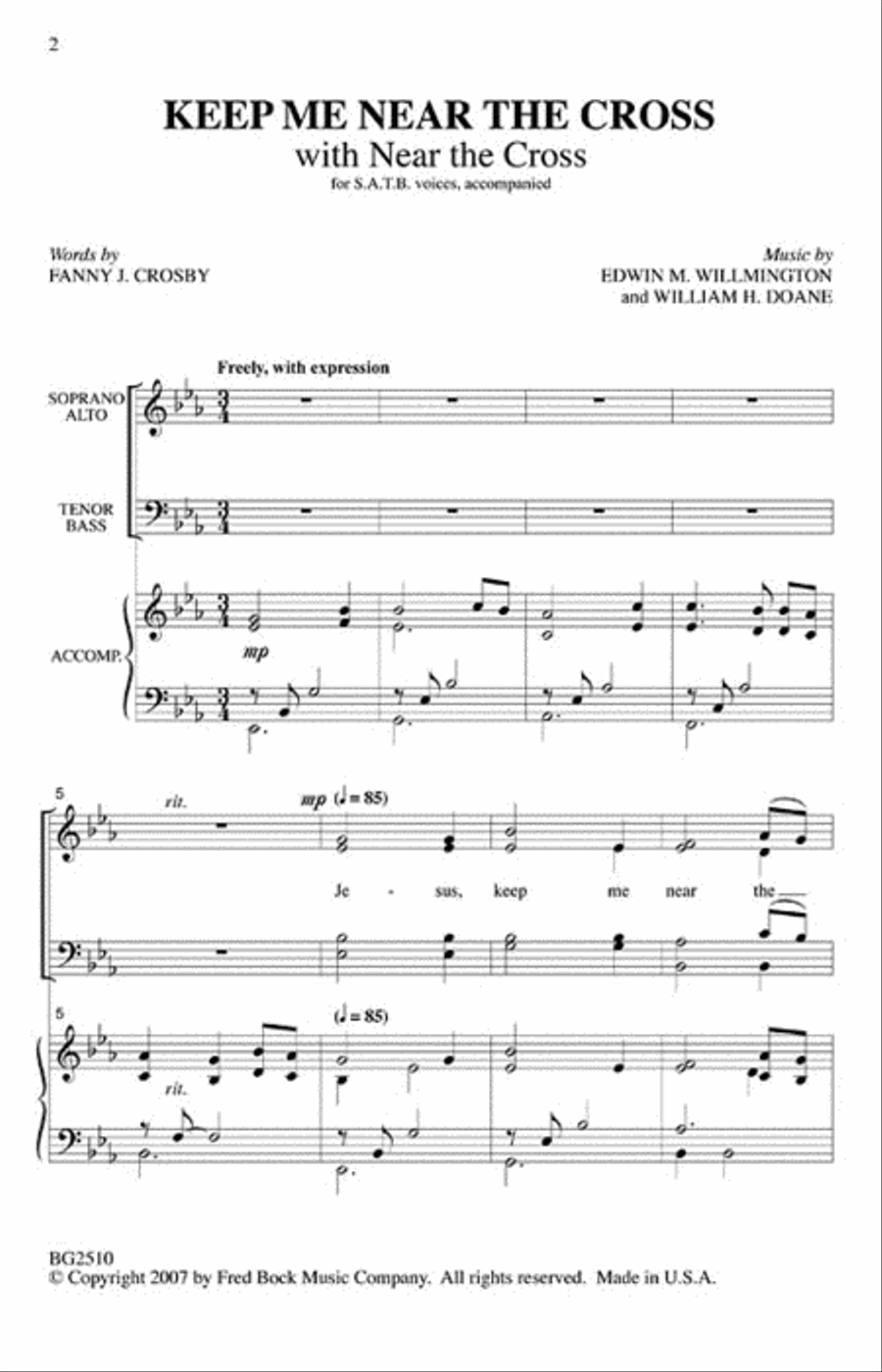 Keep Me Near the Cross 4-Part scores gallery preview page 7