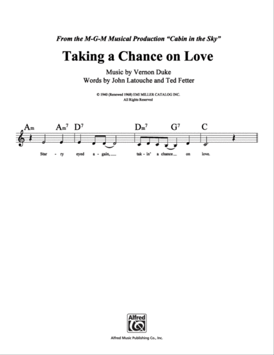 Taking a Chance on Love Taking a Chance on Love School and Community scores gallery preview page 1