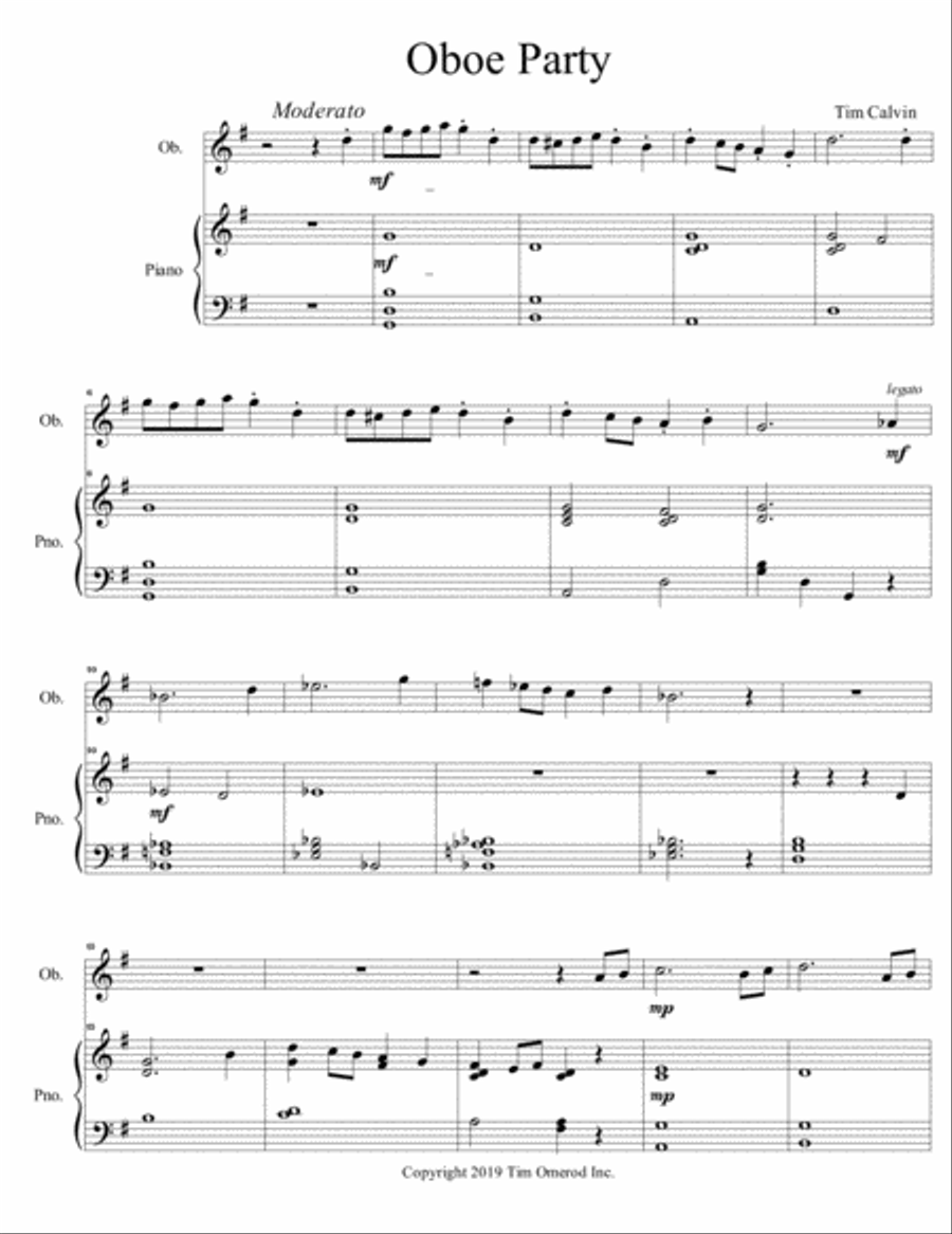 Oboe Party Oboe Solo scores gallery preview page 2