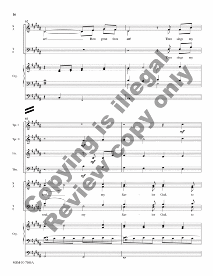 How Great Thou Art (Full Score) Choir scores gallery preview page 8