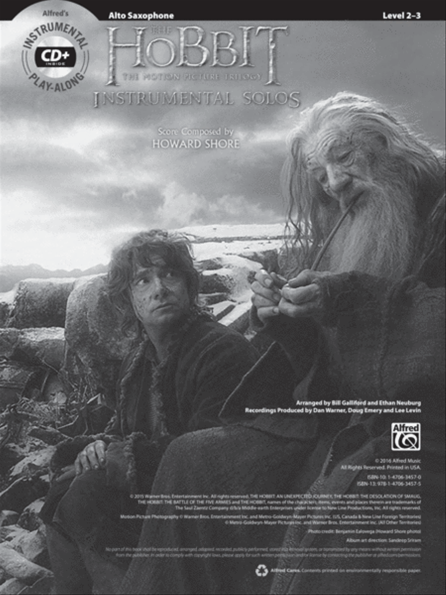The Hobbit -- The Motion Picture Trilogy Instrumental Solos Alto Saxophone scores gallery preview page 2