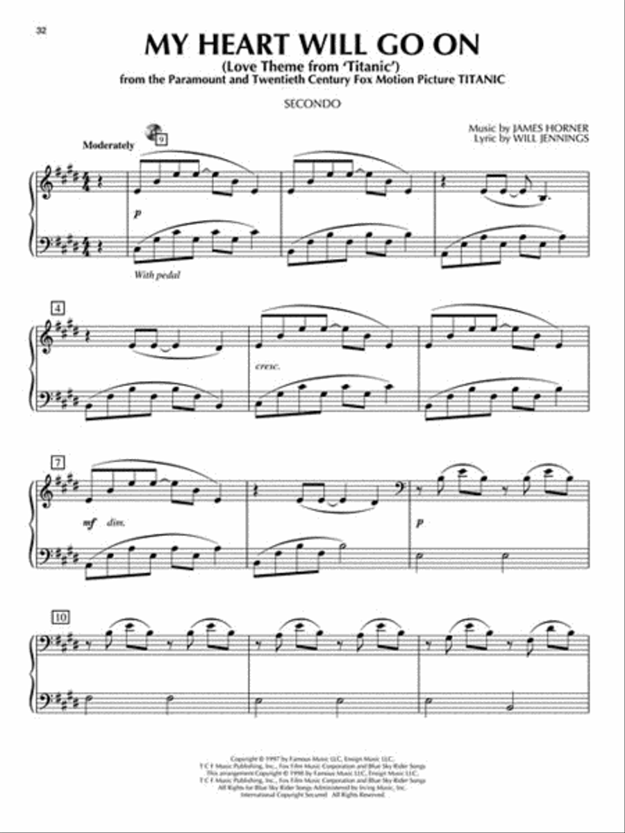 Movie Favorites 1 Piano, 4-Hands scores gallery preview page 6