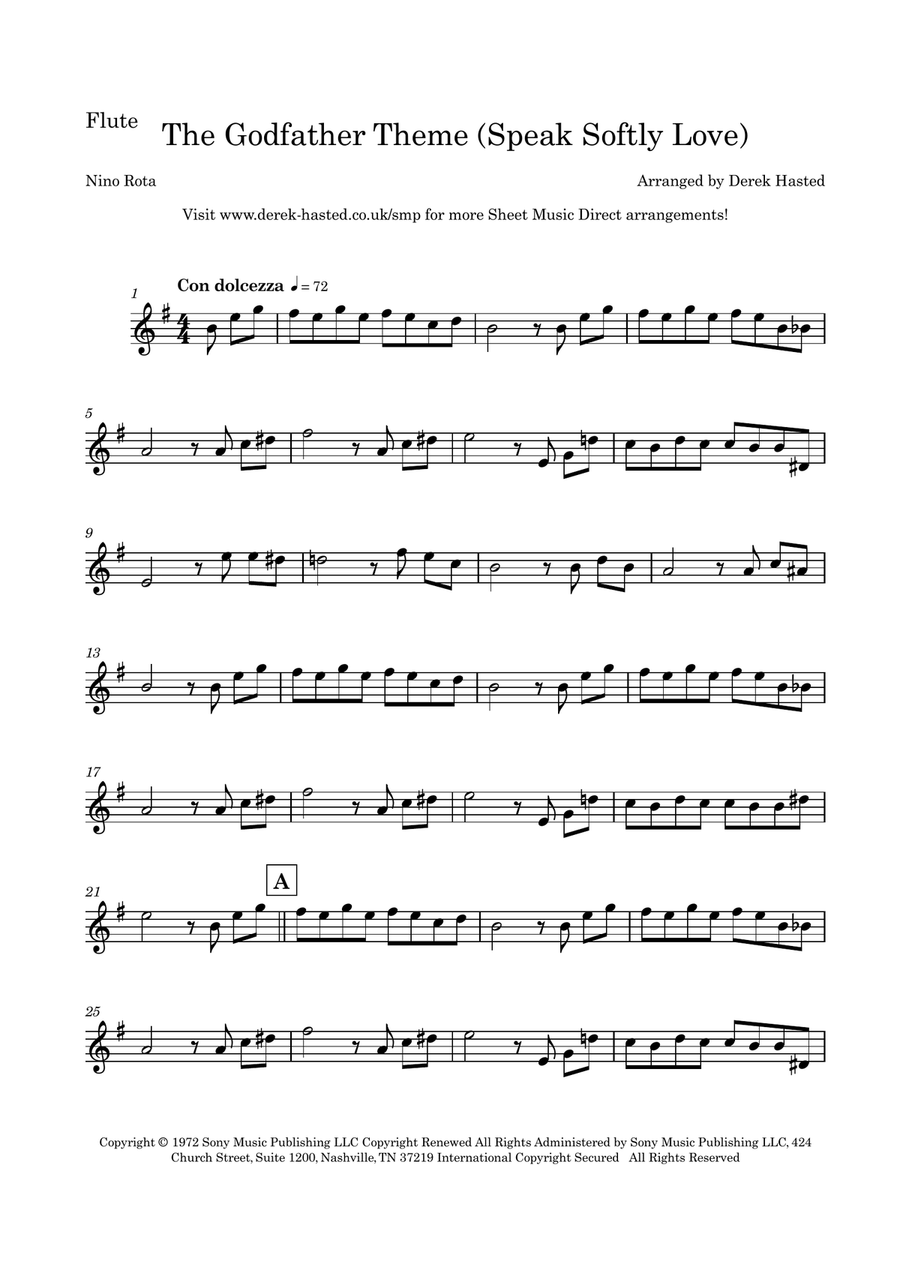 The Godfather (love Theme) Flute scores gallery preview page 4