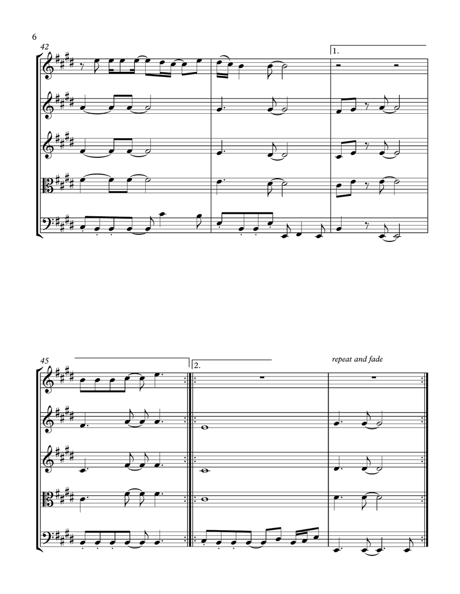 Make It With You String Quartet scores gallery preview page 6