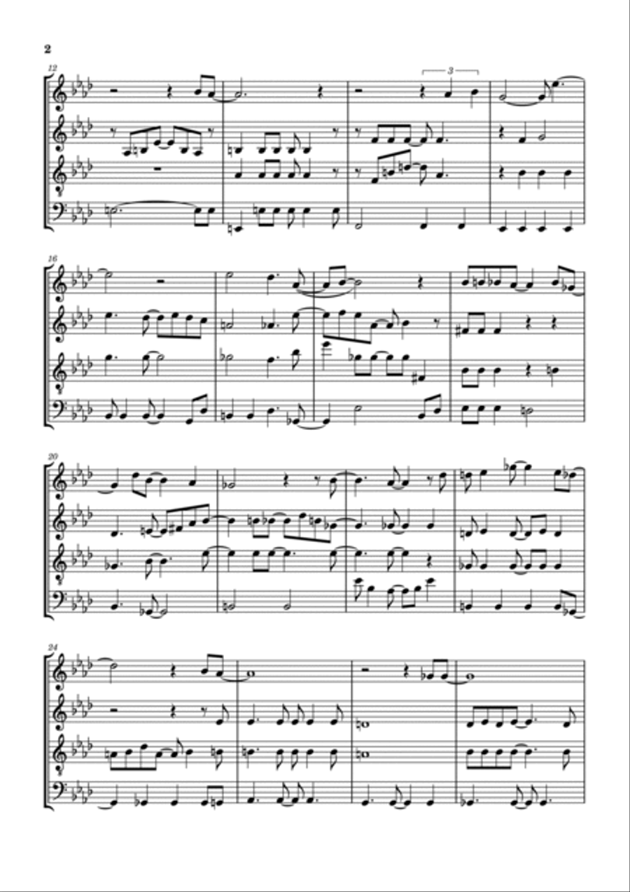 So Long, Frank Lloyd Wright Woodwind Quartet scores gallery preview page 3