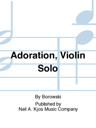 Book cover for Adoration, Violin Solo