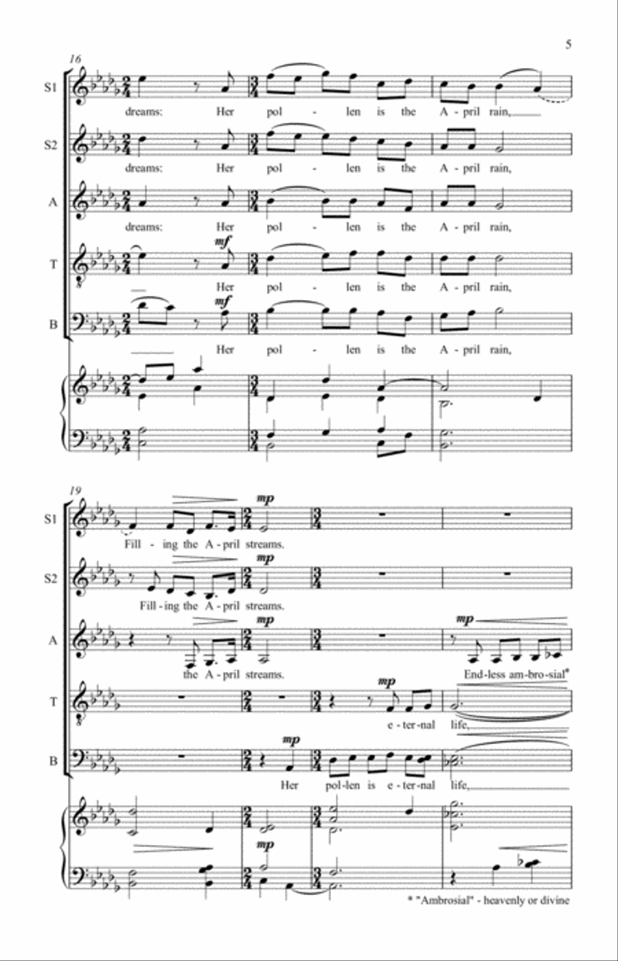 The Rose of Midnight SSATB scores gallery preview page 4