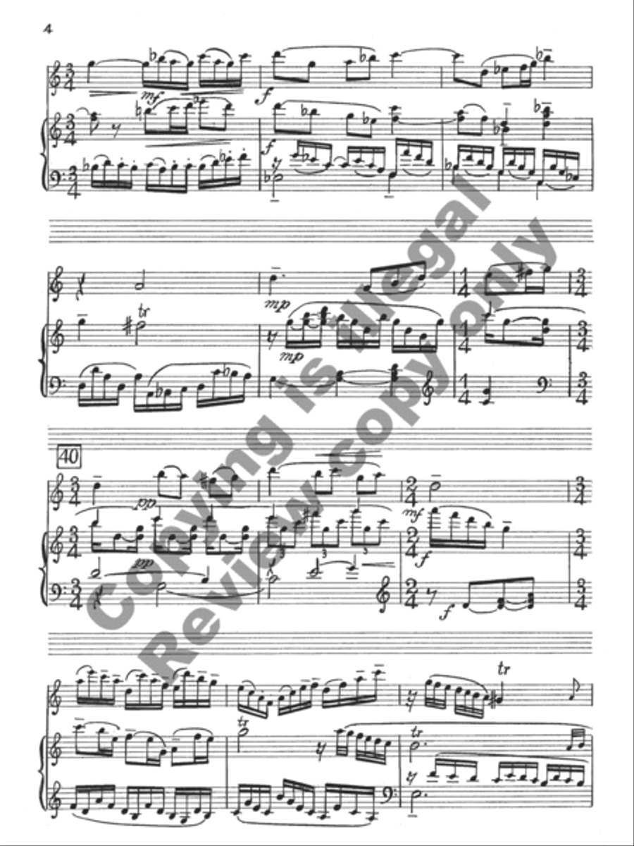 Short Sonata No. 1 For Flute And Harpsichord (Or Piano) [Score And Part] Flute Solo scores gallery preview page 5
