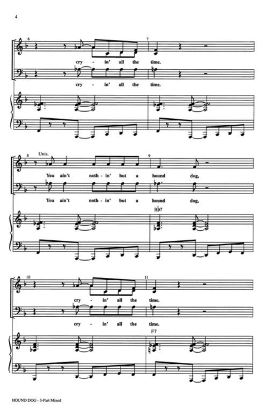 Hound Dog Hound Dog 3-Part scores gallery preview page 4