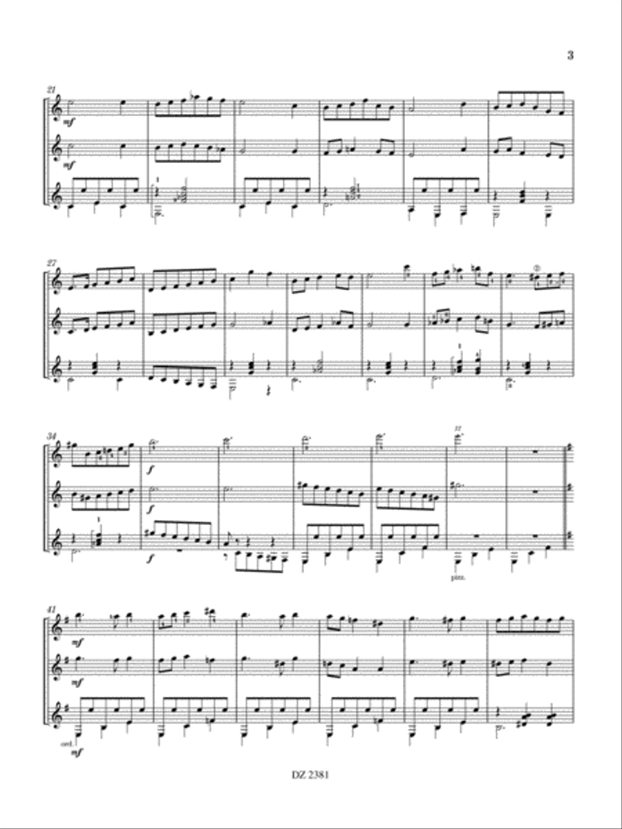 Paseo por Sevilla Guitar Ensemble scores gallery preview page 3