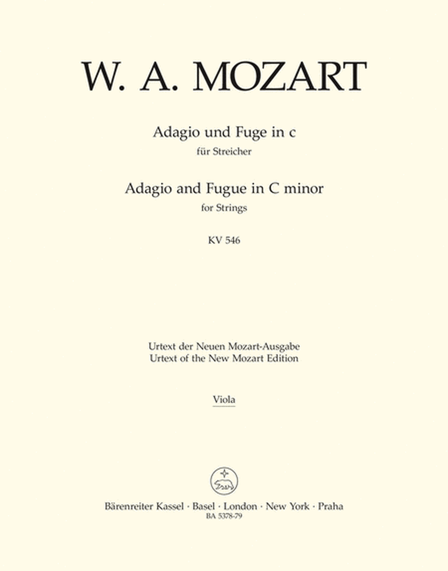 Adagio and Fugue for Strings and Winds c minor KV 546