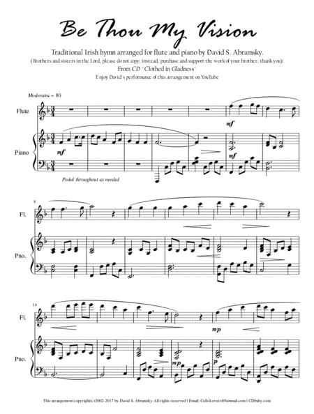 Be Thou My Vision (arr. for flute and piano) image number null