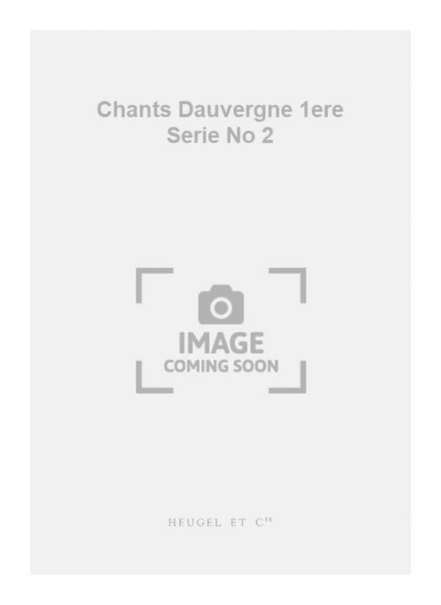 Chants Dauvergne 1ere Serie No 2 High Voice scores gallery preview page 1