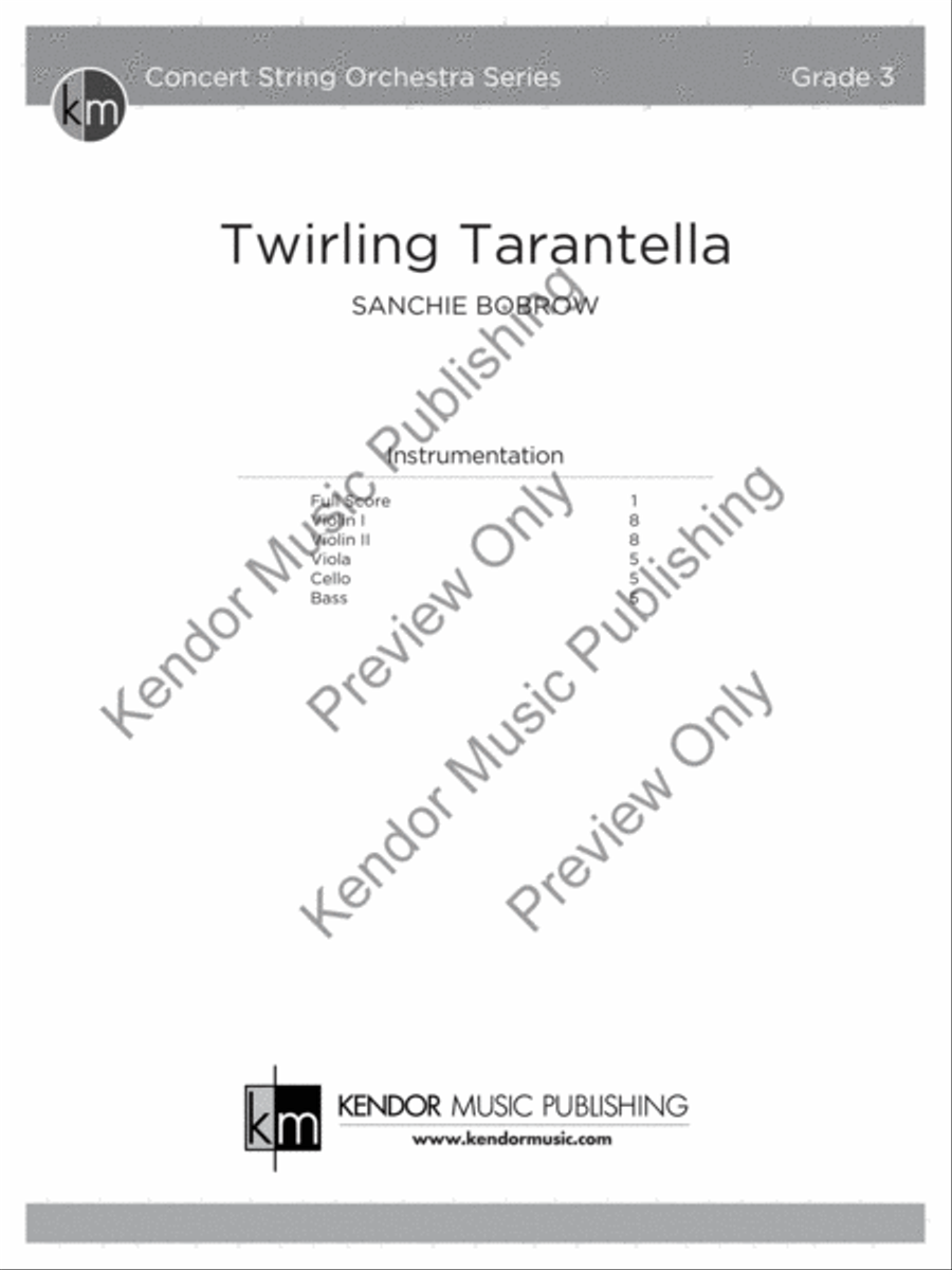 Twirling Tarantella String Orchestra scores gallery preview page 2