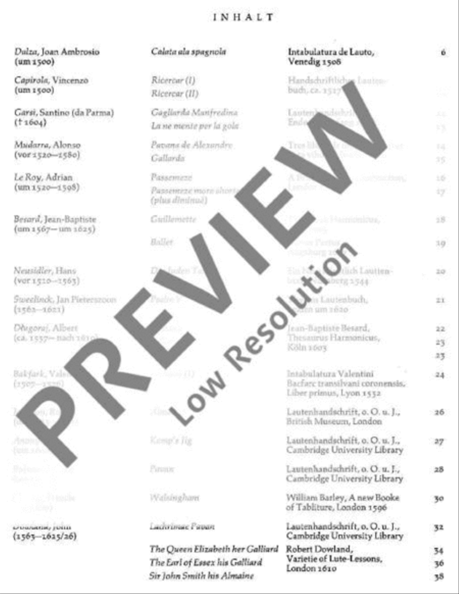 Musik der Renaissance Classical Guitar scores gallery preview page 4