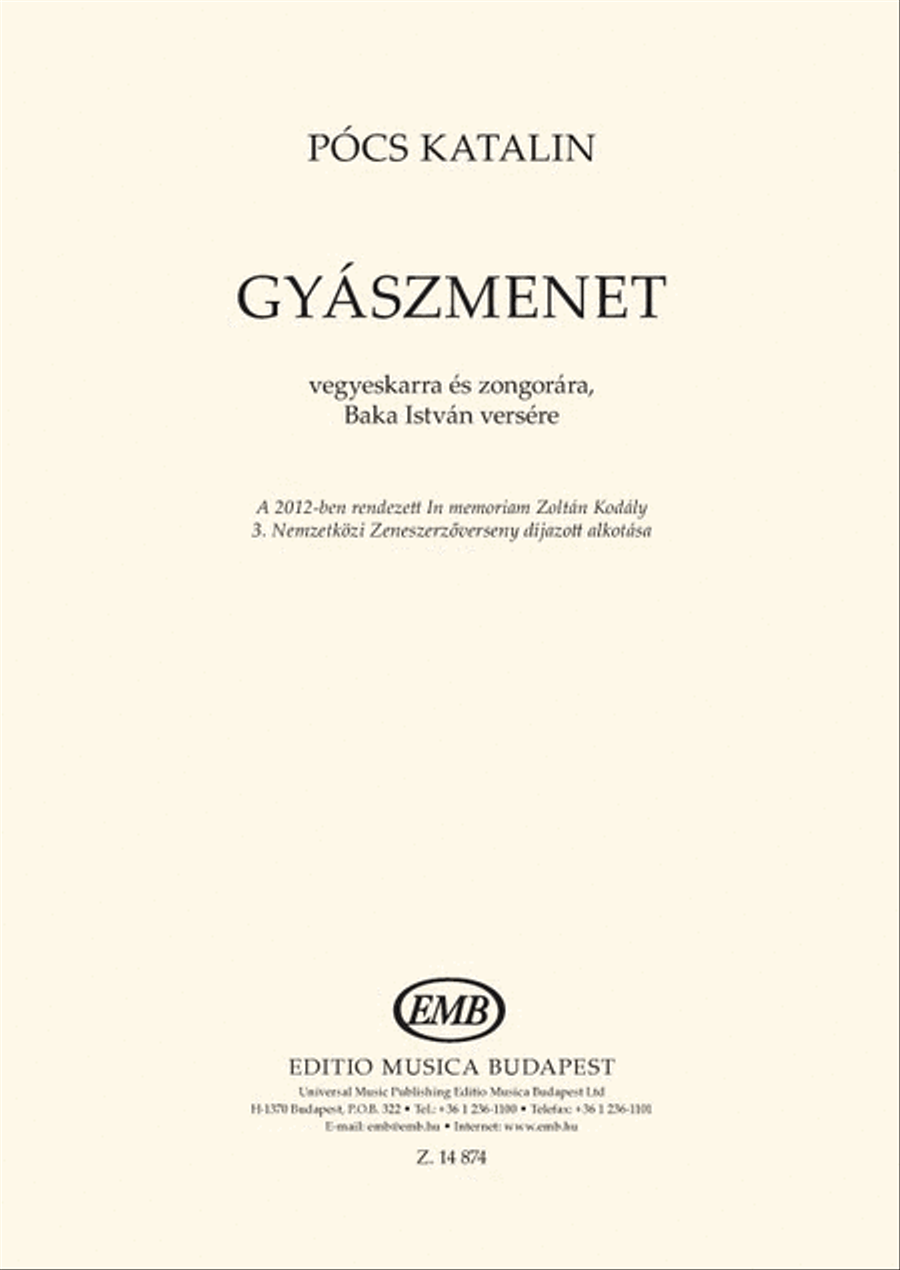 Gyászmenet 4-Part scores gallery preview page 1