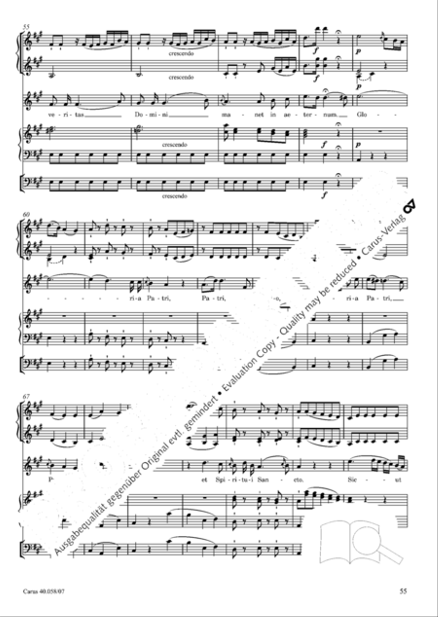 Vesperae solennes de Dominica 4-Part scores gallery preview page 60