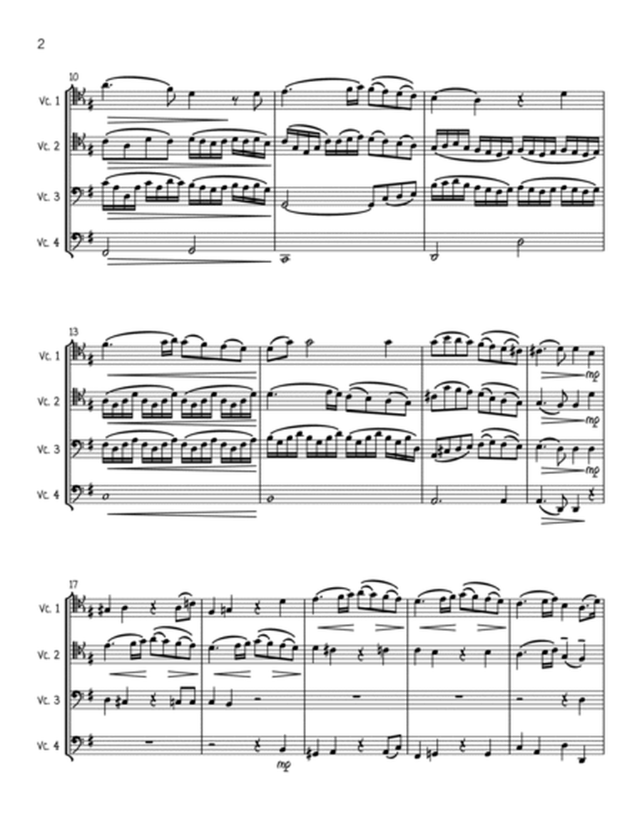 Soave Sia Il Vento from Cosí Fan Tutte | Cello Quartet image number null