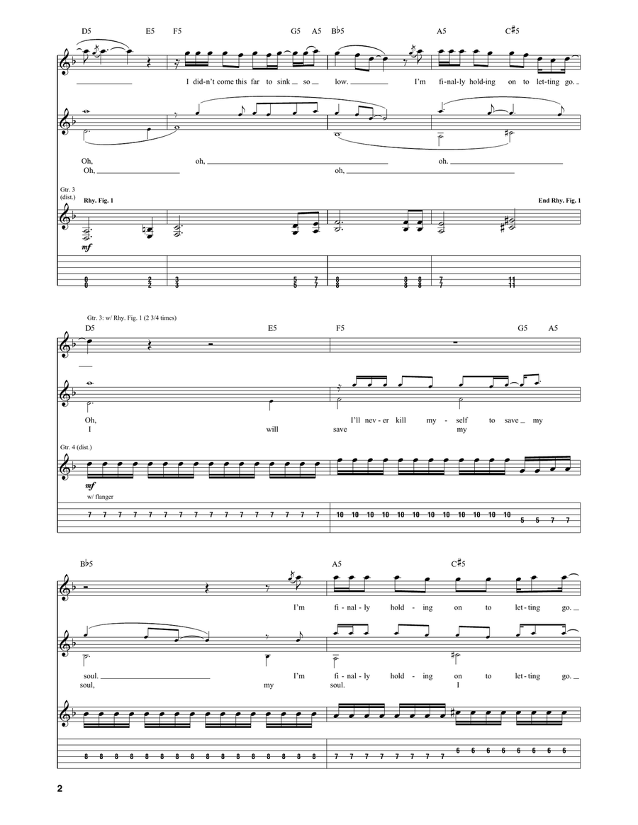 Unsainted Electric Guitar scores gallery preview page 2