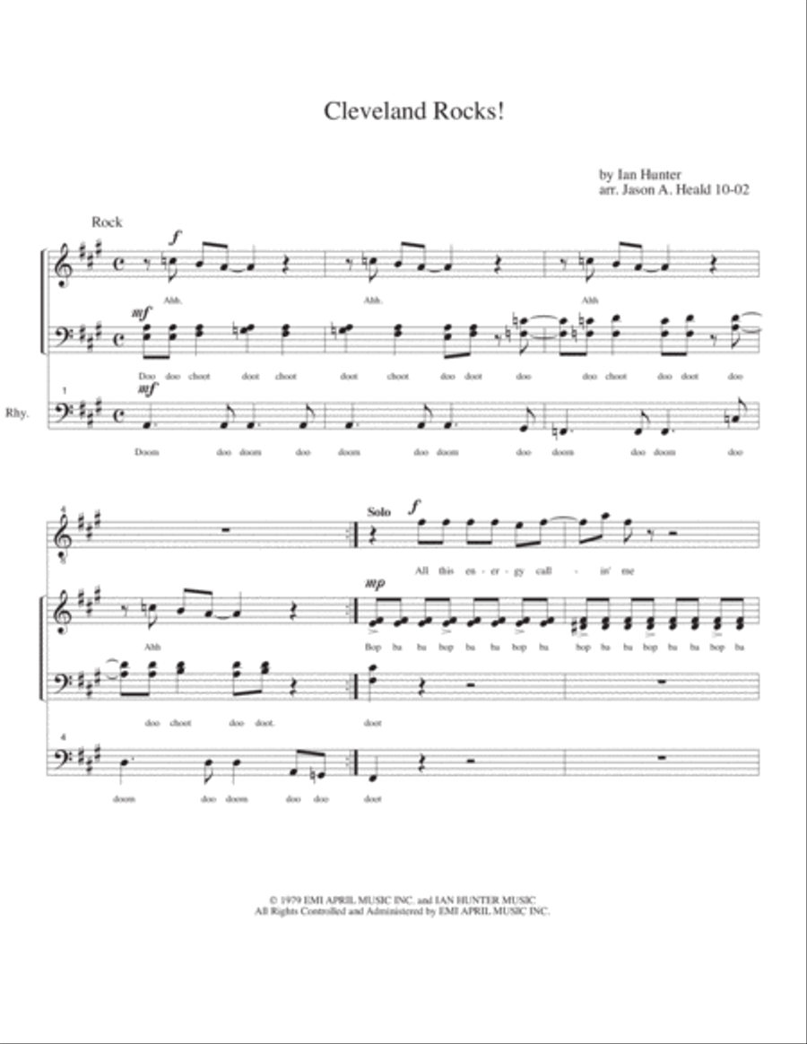 Cleveland Rocks 4-Part scores gallery preview page 3
