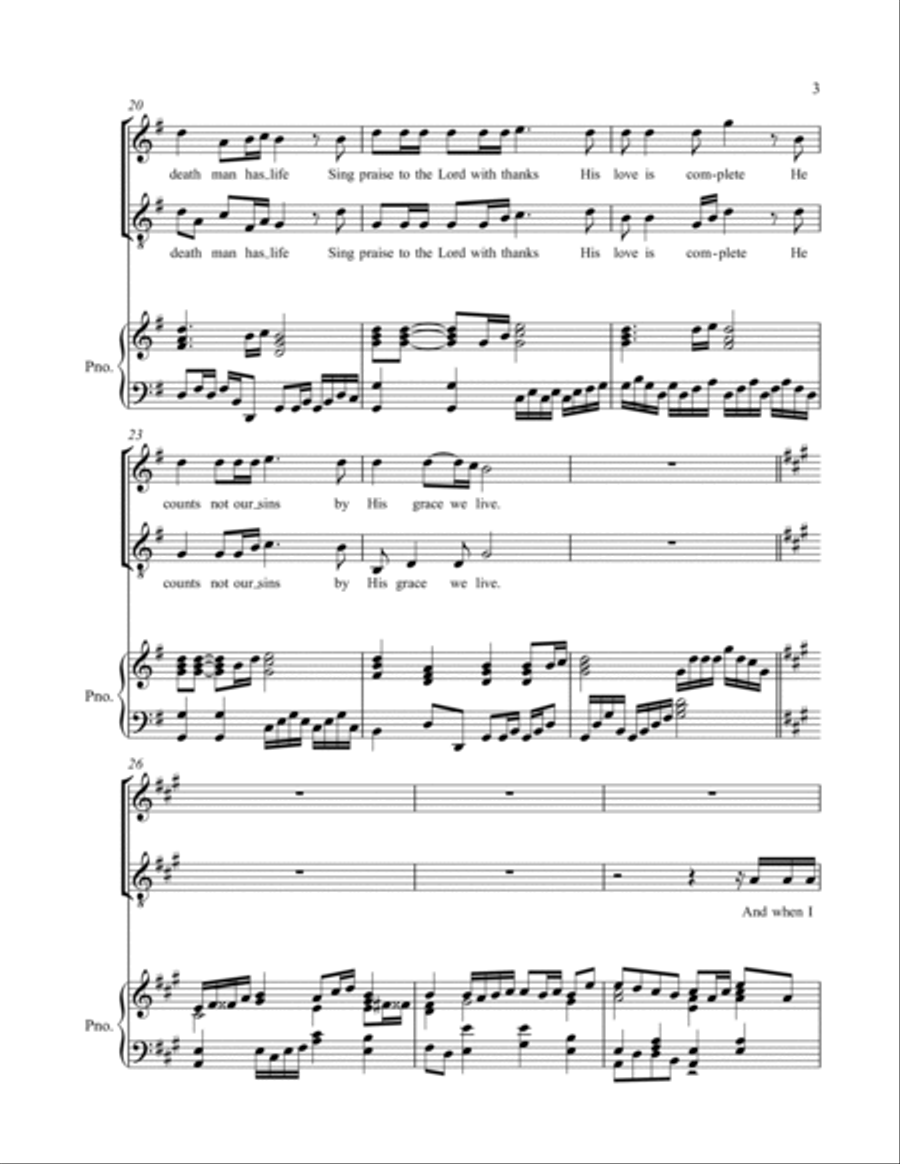 By His grace we live Baritone Horn TC scores gallery preview page 3