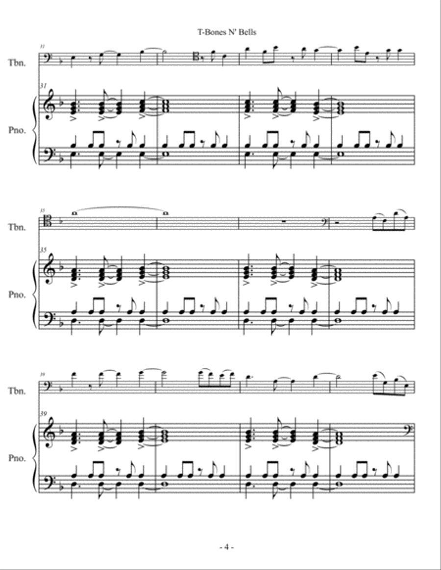 T-Bones N' Bells Piano scores gallery preview page 5