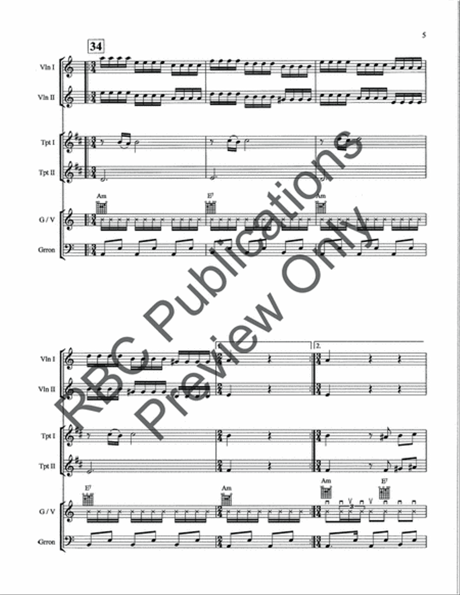 La Culebra Mariachi (Score) Trumpet scores gallery preview page 7