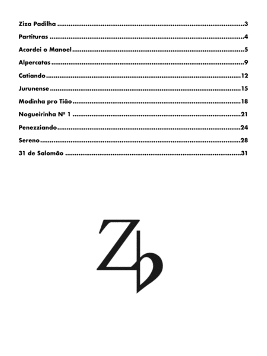 Ziza Padilha - 09 peças para violão Electric Guitar scores gallery preview page 2