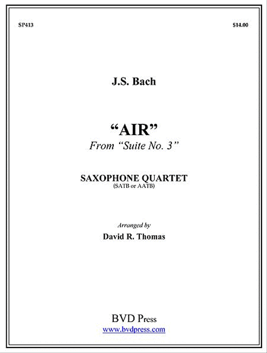Air on the G String Air on the G String Saxophone scores gallery preview page 1