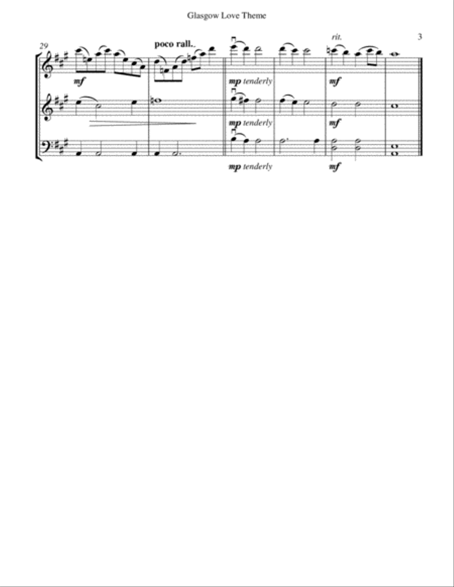 Glasgow Love Theme Glasgow Love Theme String Trio scores gallery preview page 4