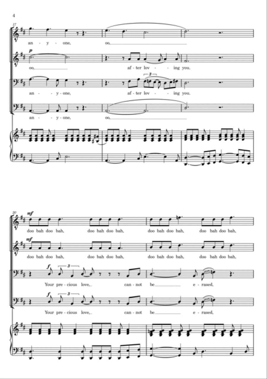 After Loving You TTBB scores gallery preview page 4