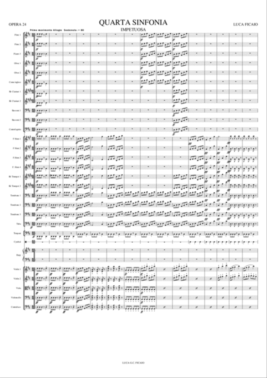 QUARTA SINFONIA- IMPETUOSA Full Orchestra scores gallery preview page 3