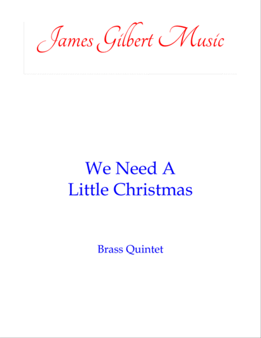 We Need A Little Christmas Brass Ensemble scores gallery preview page 1