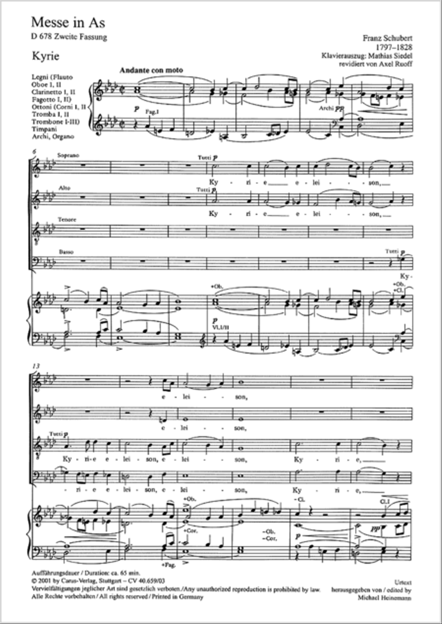 Mass in A flat major (Messe in As) 4-Part scores gallery preview page 106