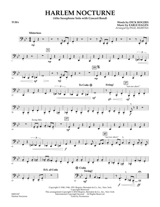 Harlem Nocturne (Alto Sax Solo with Band) - Tuba